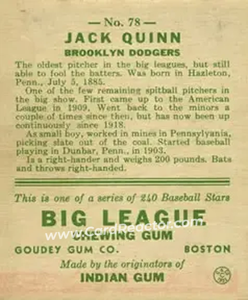 Back of Jack Quinn