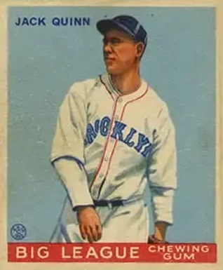 1933 Goudey (R319) #78 Jack Quinn