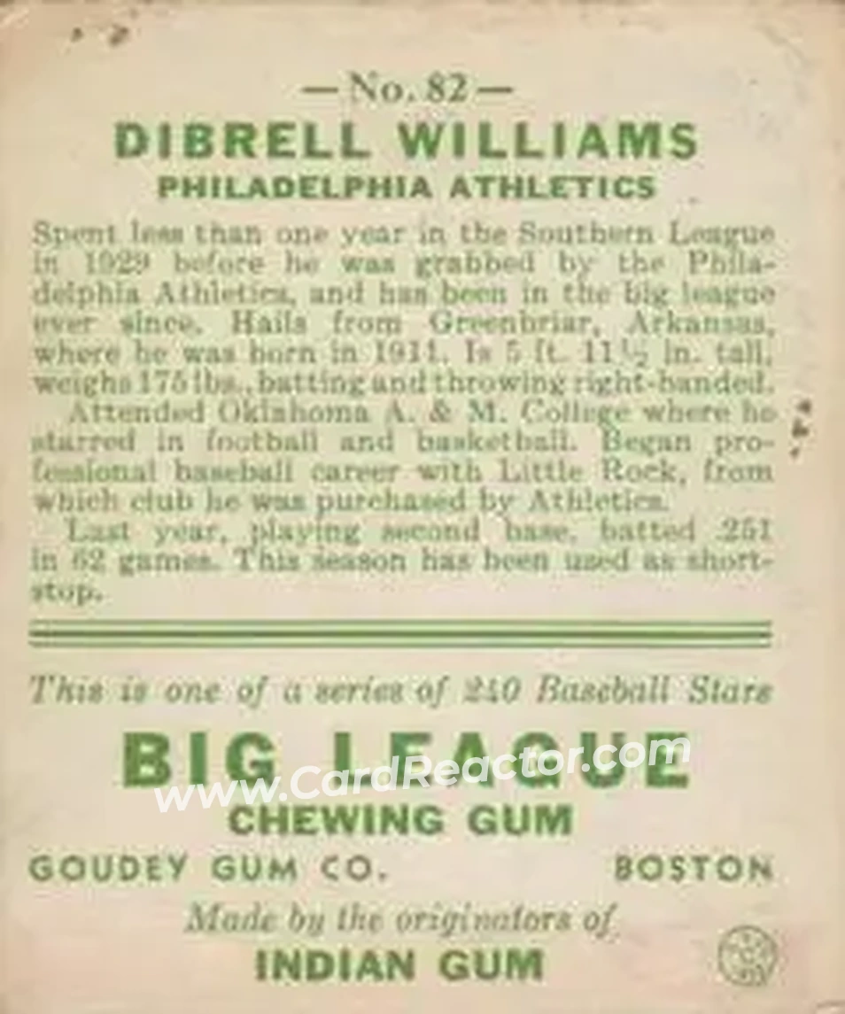 Back of Dibrell Williams