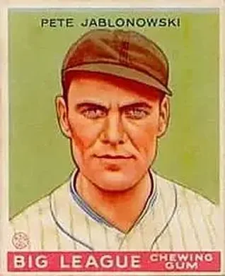 1933 Goudey (R319) #83 Pete Jablonowski