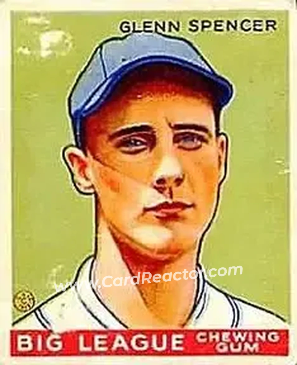 1933 Goudey (R319) #84 Glenn Spencer