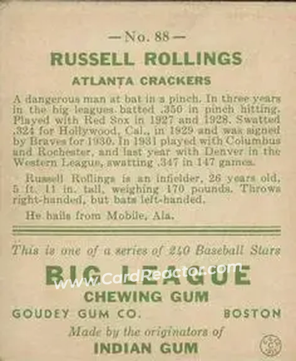 Back of Russell Rollings