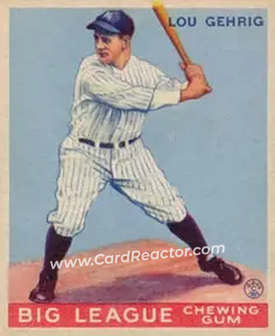 1933 Goudey (R319) #92 Lou Gehrig