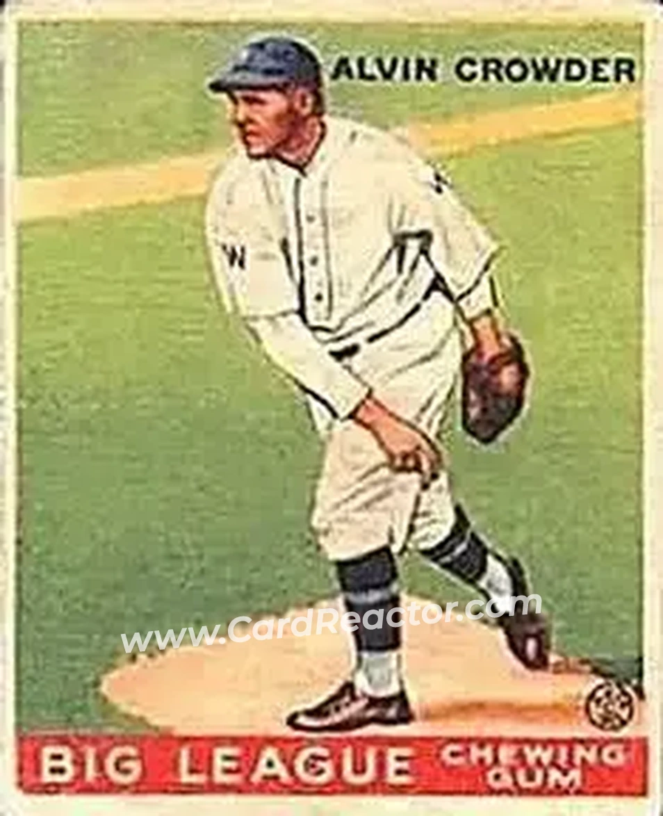1933 Goudey (R319) #95 Alvin Crowder