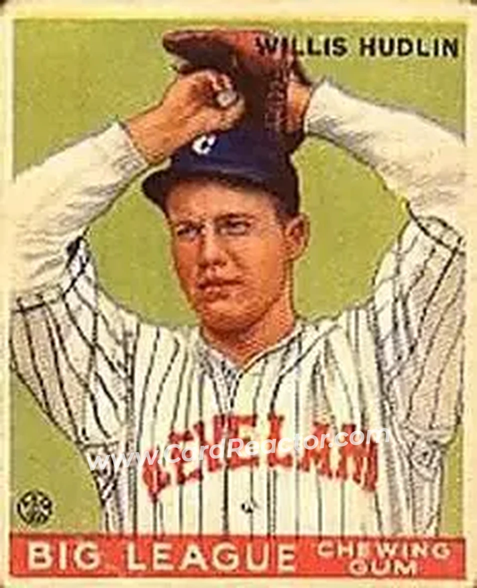 1933 Goudey (R319) #96 Willis Hudlin
