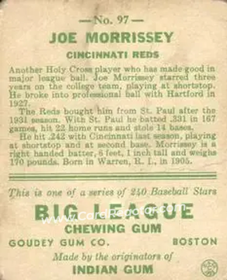 Back of Joe Morrissey