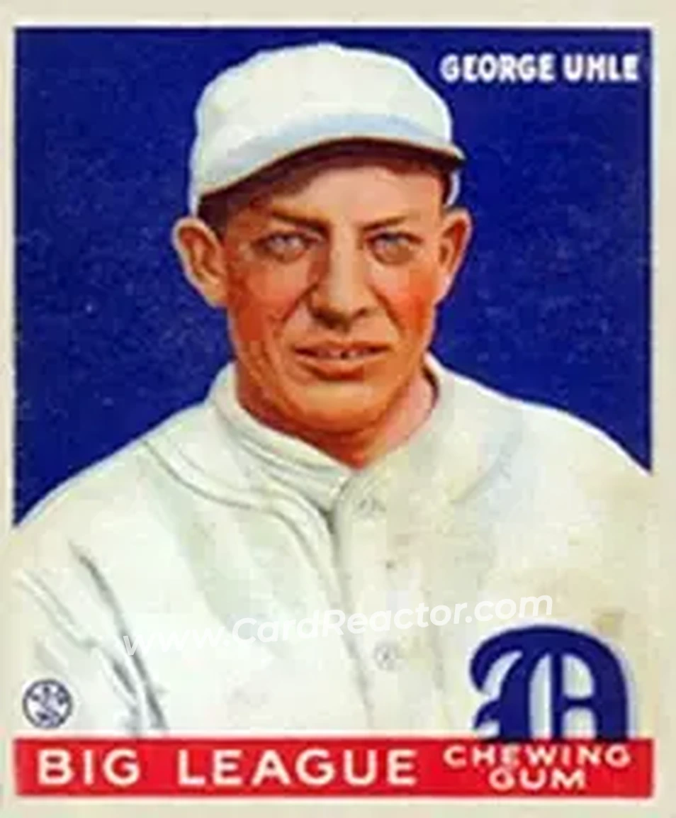 1933 Goudey (R319) #100 George Uhle