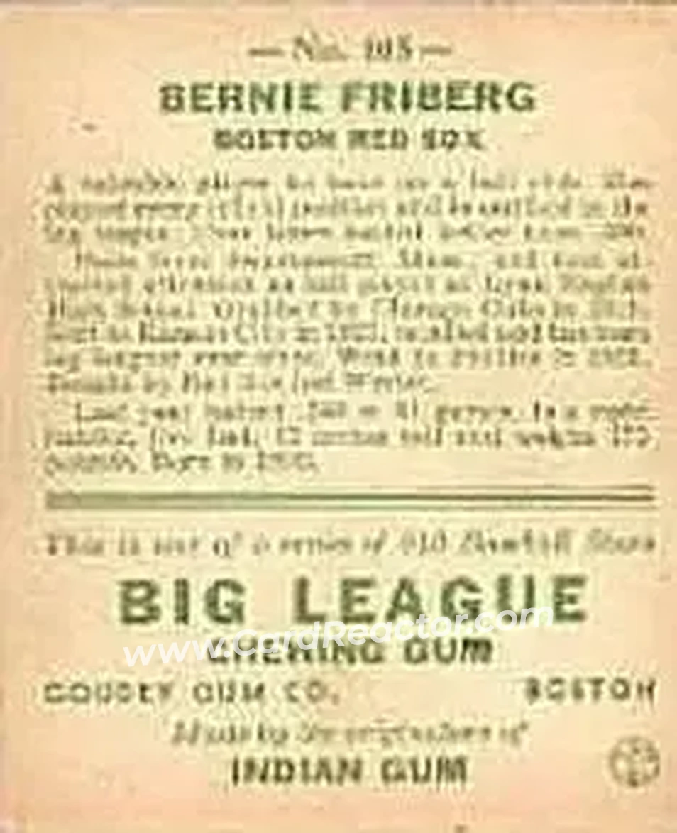 Back of Bernie Friberg