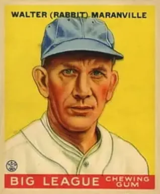 1933 Goudey (R319) #117 Rabbit Maranville