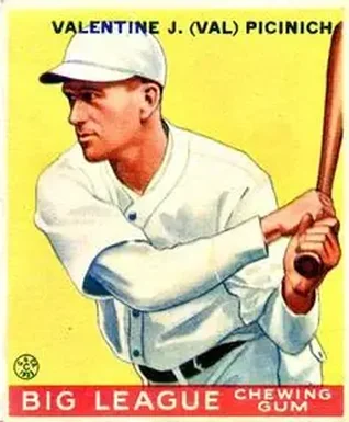 1933 Goudey (R319) #118 Valentine J. “Val” Picinich