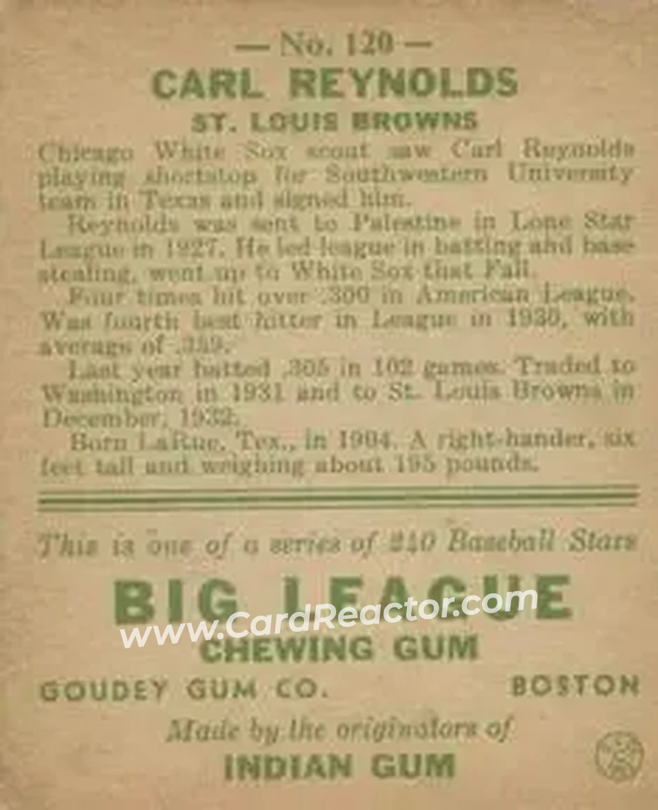 Back of Carl Reynolds