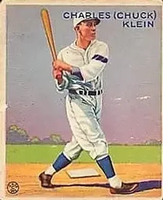 1933 Goudey (R319) #128 Chuck Klein