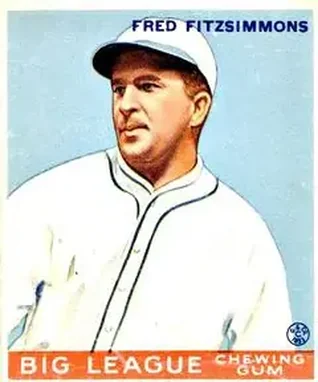 1933 Goudey (R319) #130 Freddie Fitzsimmons