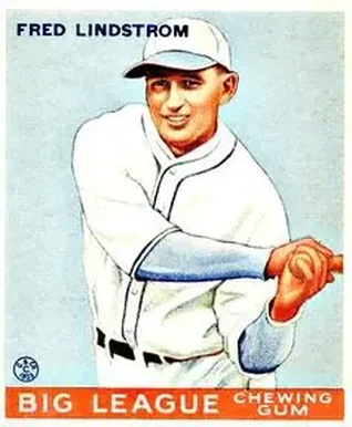 1933 Goudey (R319) #133 Fred Lindstrom