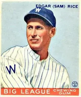 1933 Goudey (R319) #134 Sam Rice