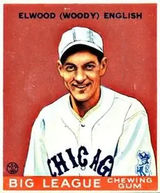 1933 Goudey (R319) #135 Elwood “Woody” English