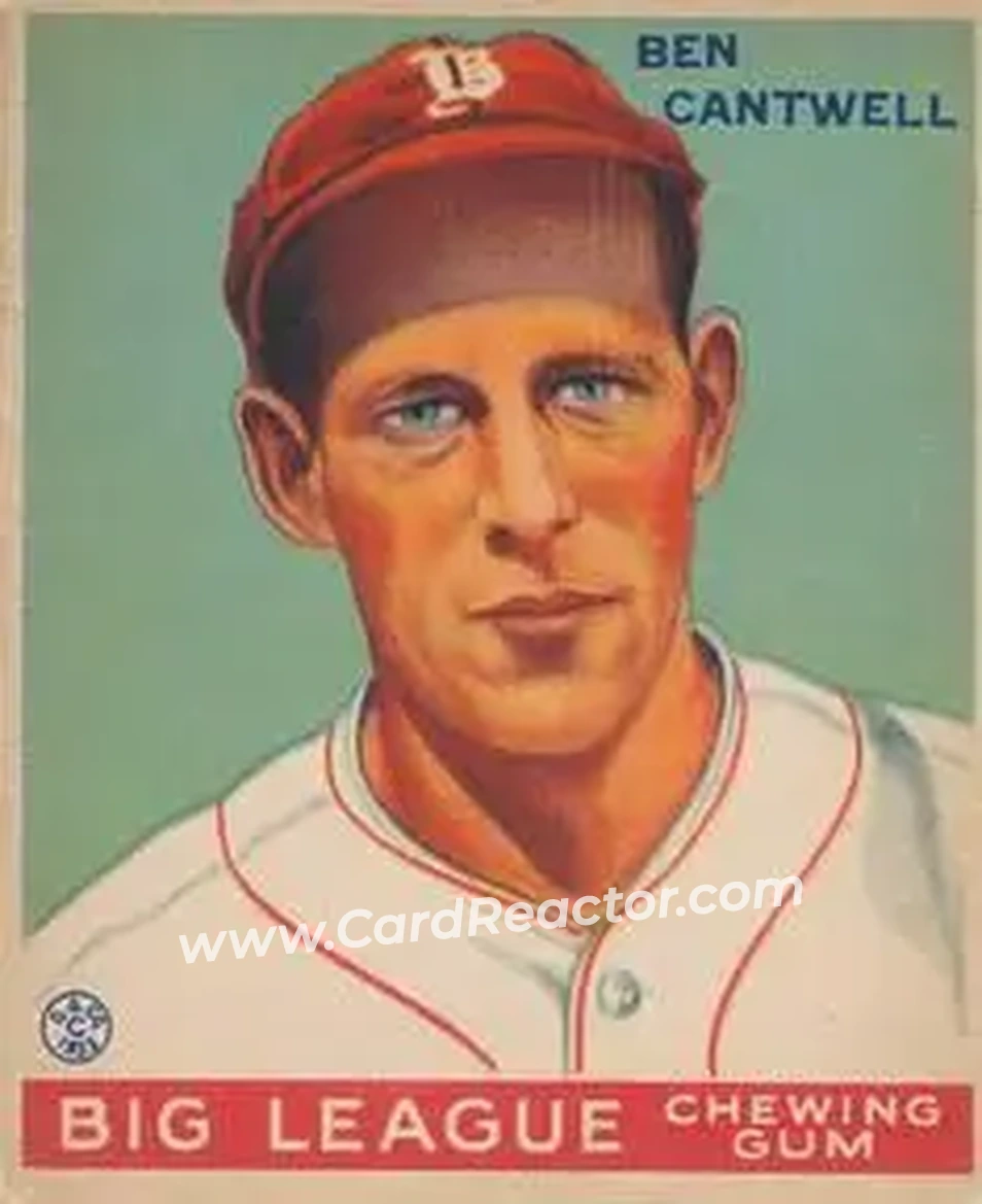 1933 Goudey (R319) #139 Ben Cantwell