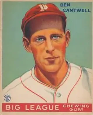 1933 Goudey (R319) #139 Ben Cantwell