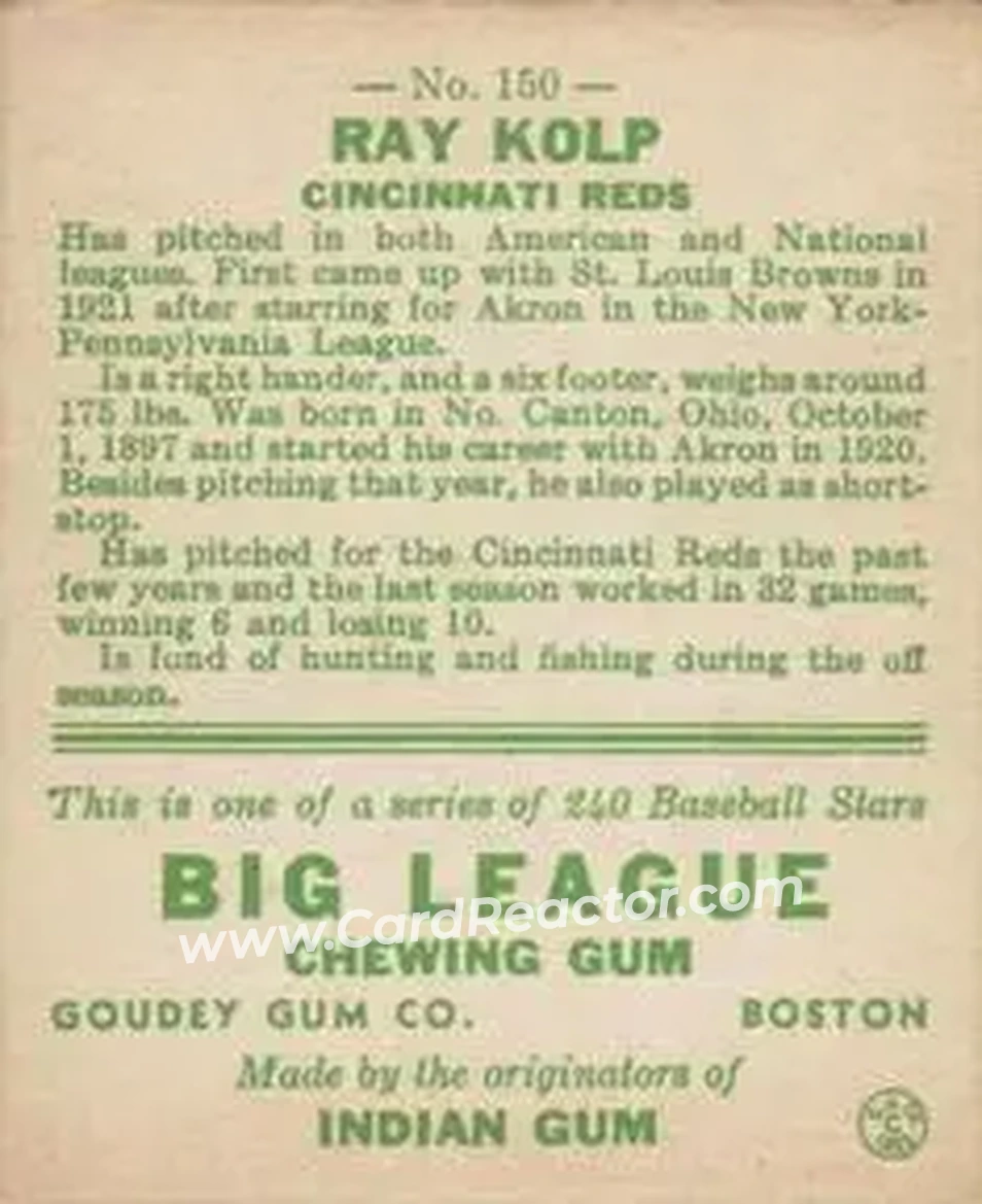 Back of Ray Kolp