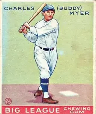 1933 Goudey (R319) #153 Charles “Buddy” Myer