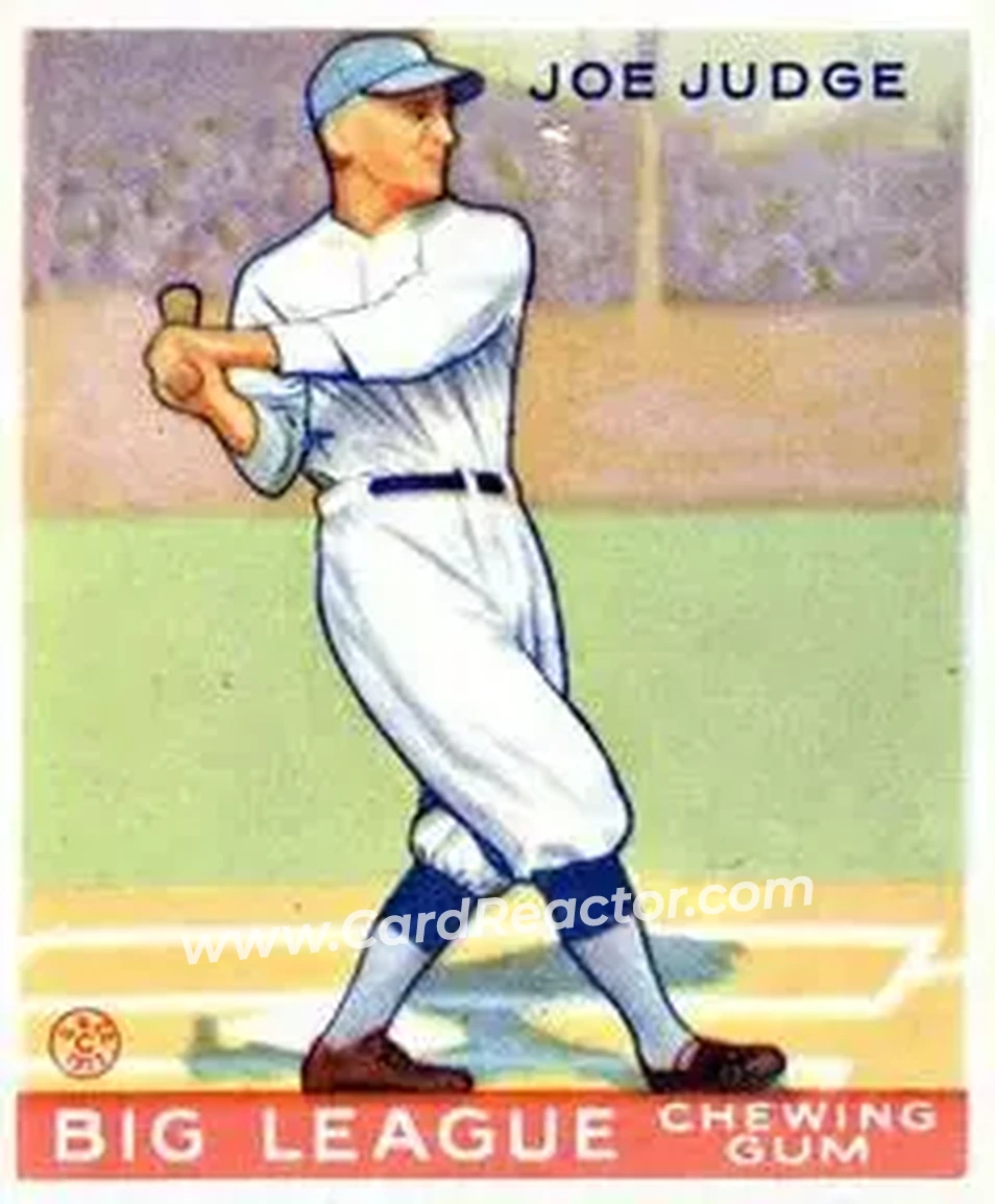 1933 Goudey (R319) #155 Joe Judge