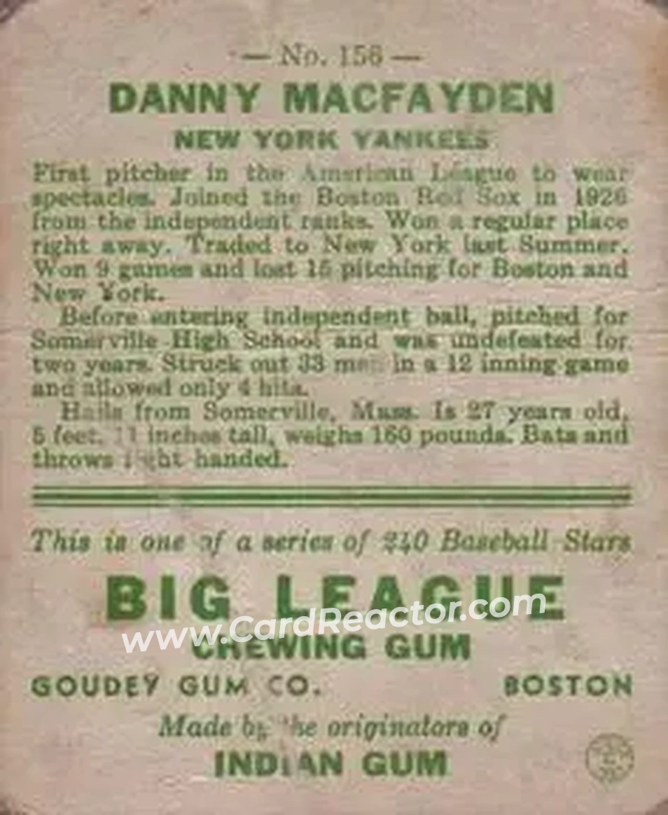 Back of Danny MacFayden