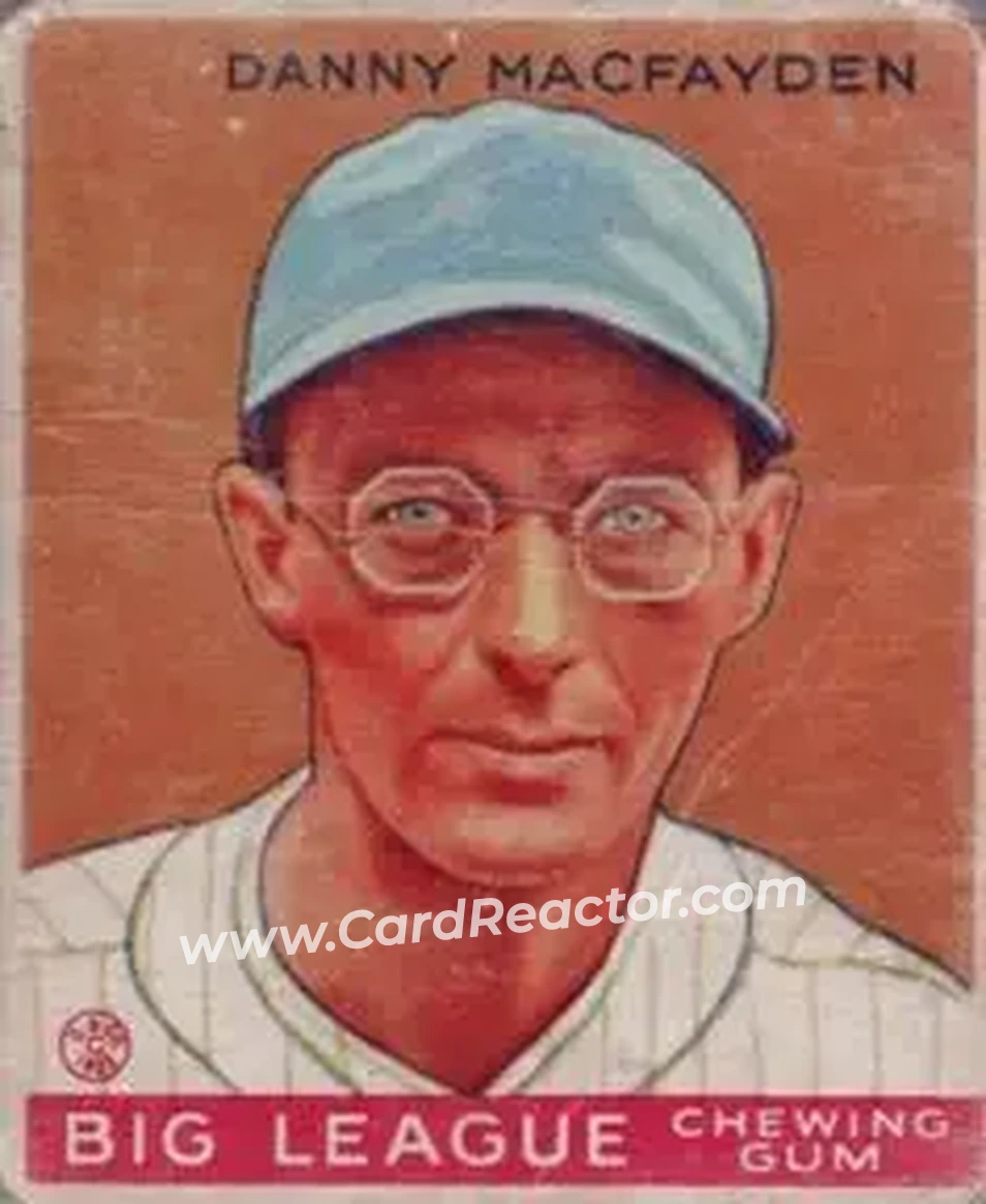 1933 Goudey (R319) #156 Danny MacFayden