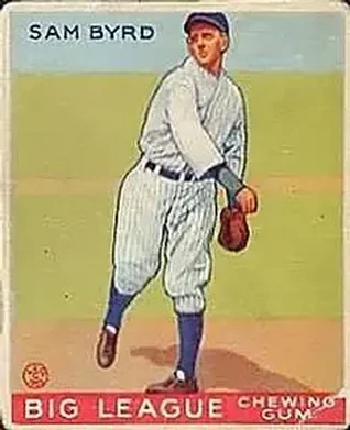 1933 Goudey (R319) #157 Sam Byrd