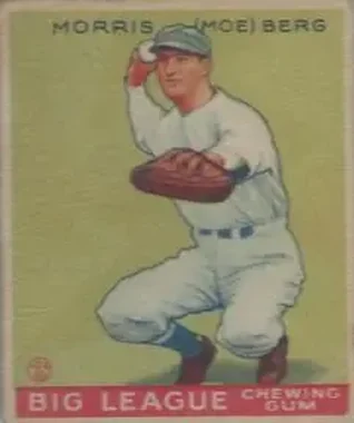 1933 Goudey (R319) #158 Morris “Moe” Berg