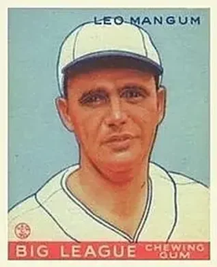 1933 Goudey (R319) #162 Leo Mangum