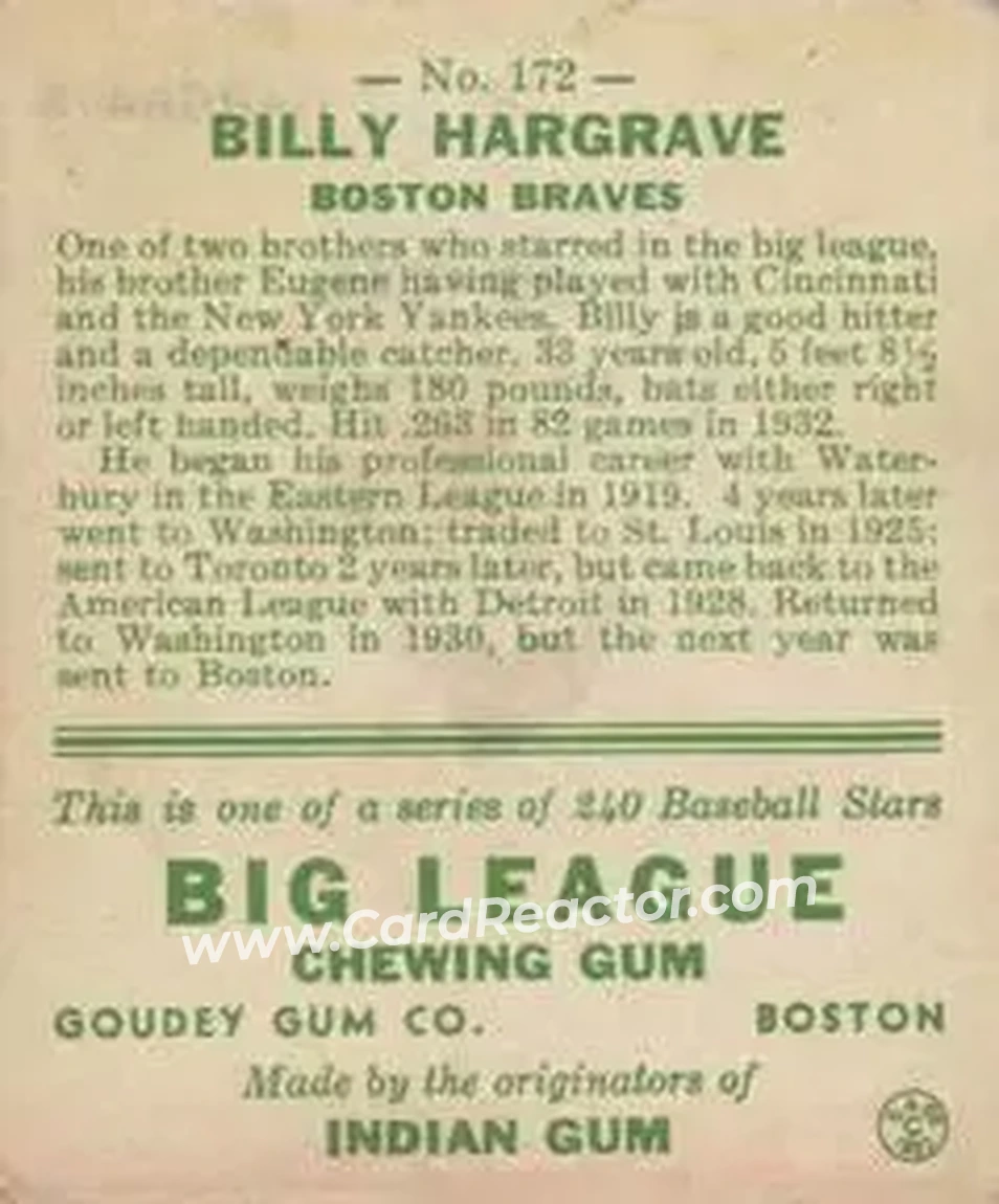 Back of Billy Hargrave