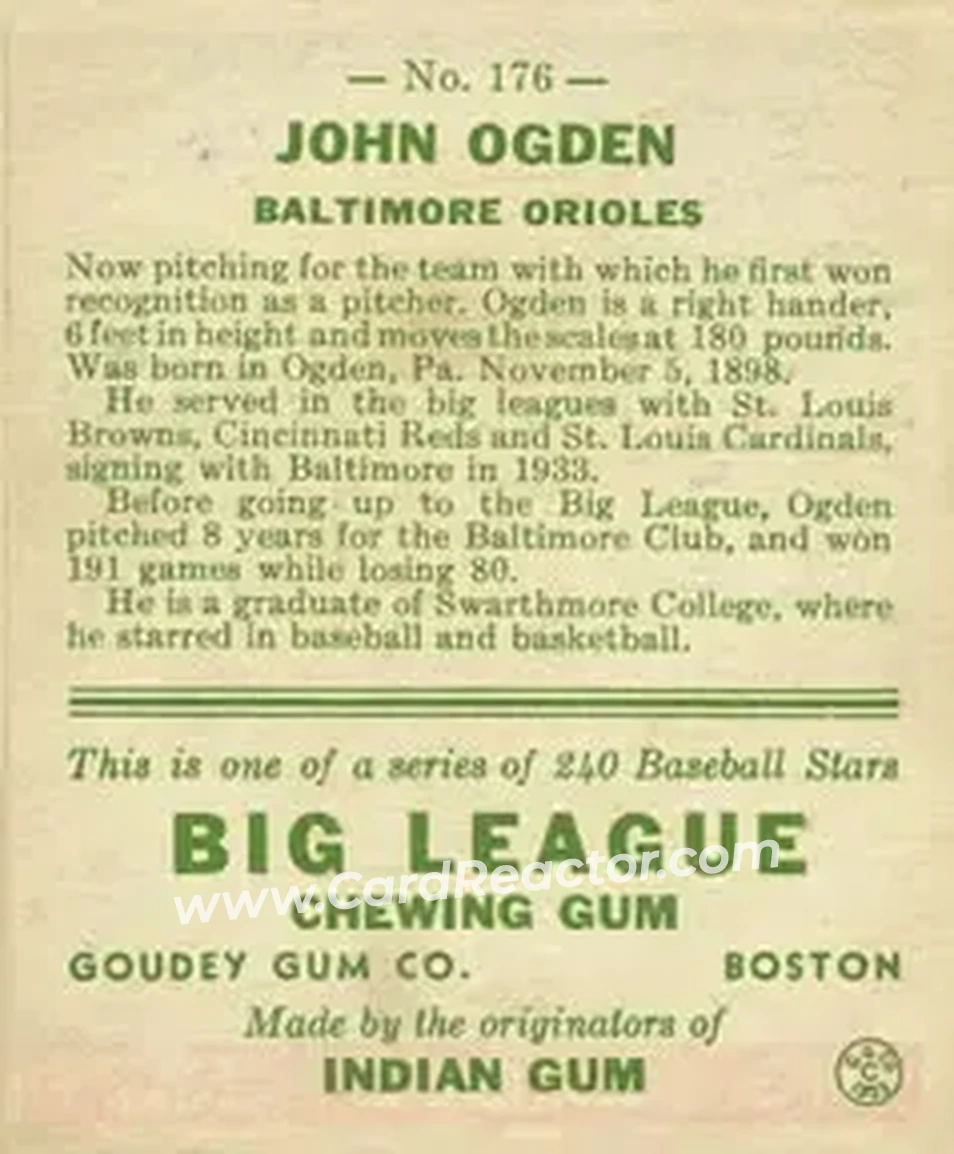Back of John Ogden