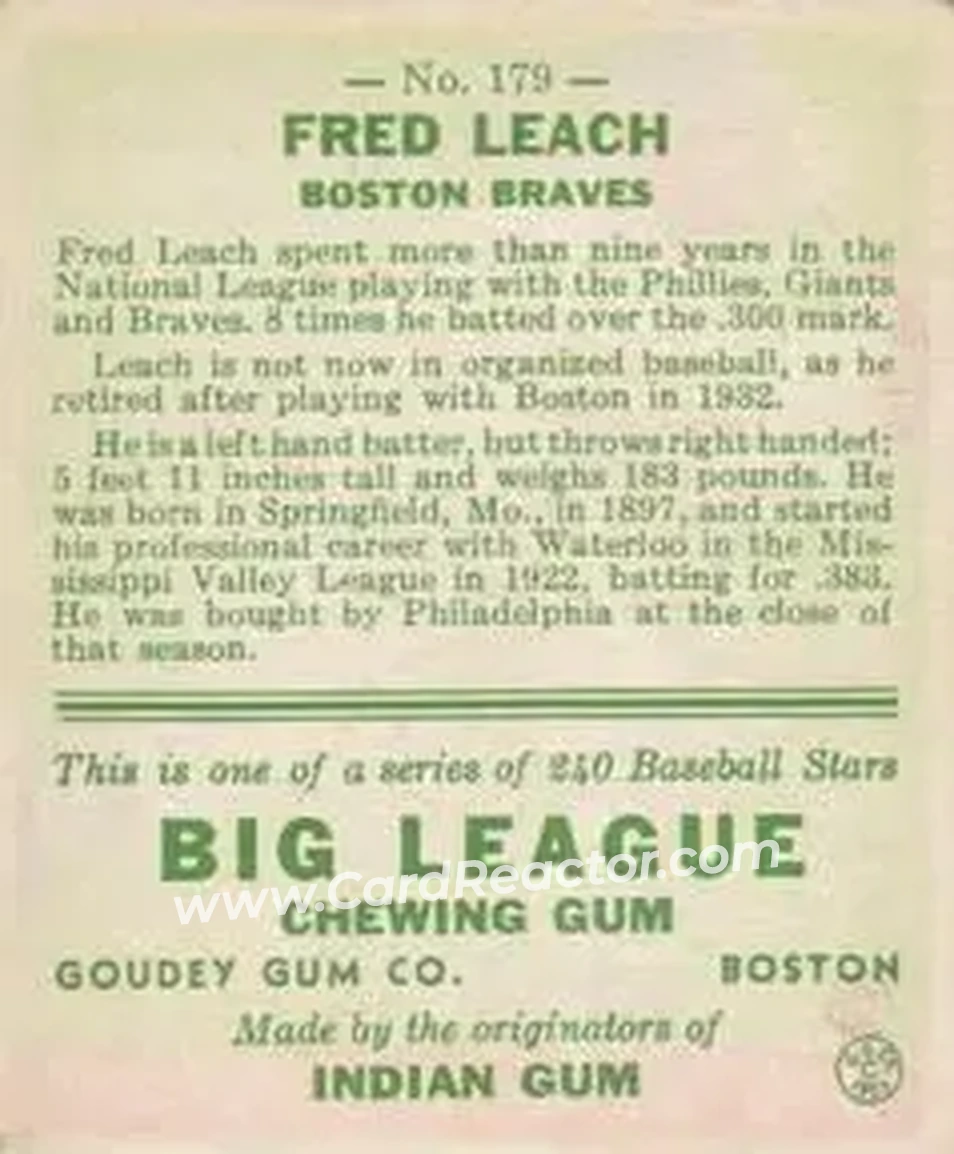 Back of Fred Leach