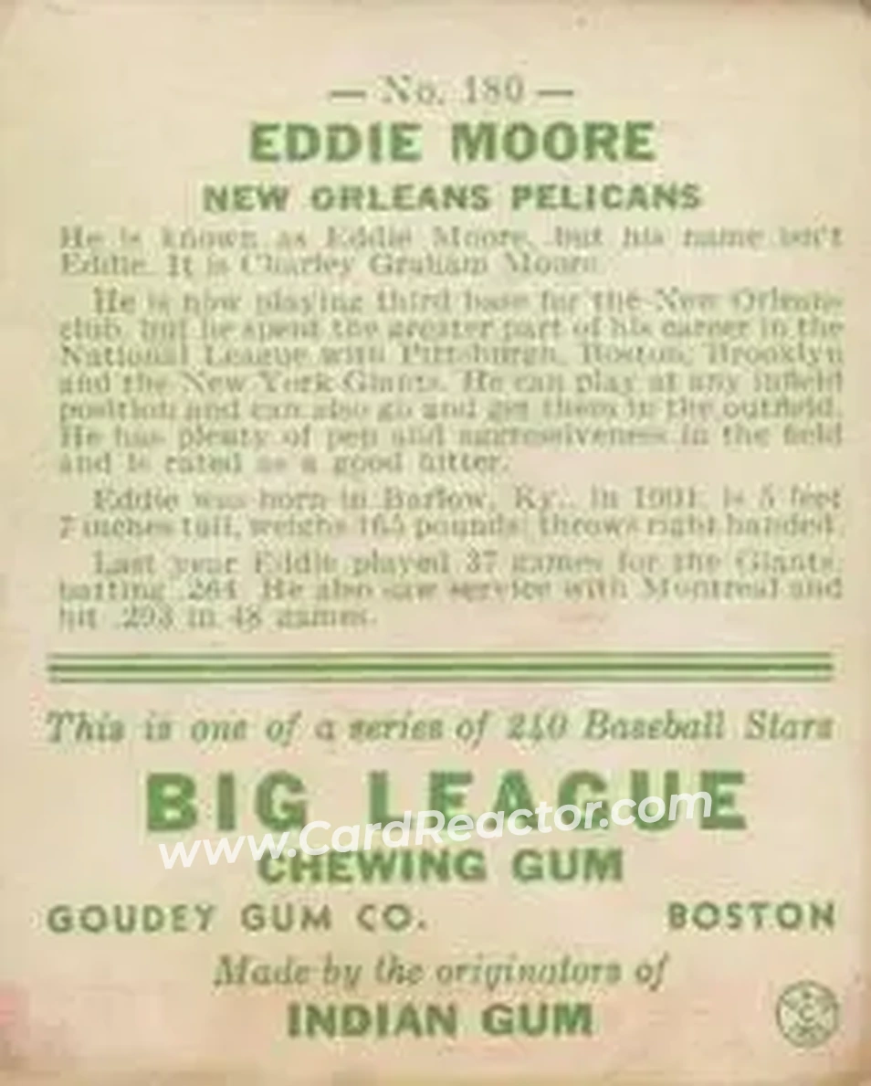 Back of Eddie Moore