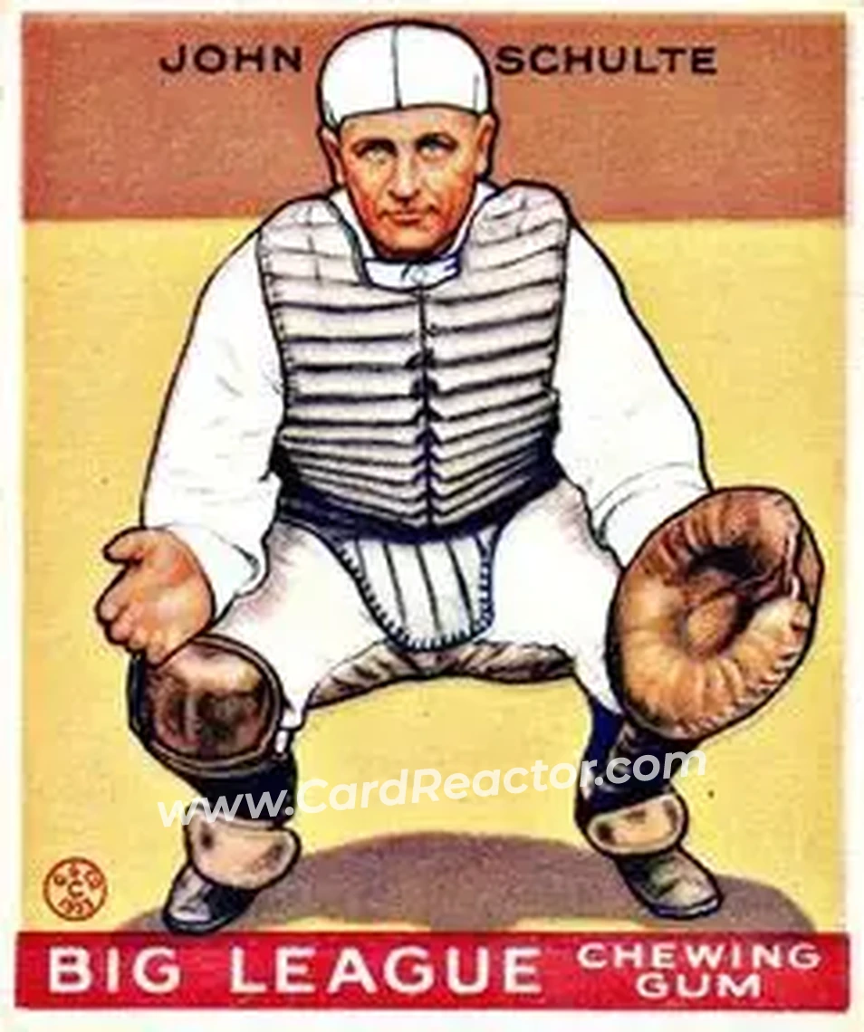 1933 Goudey (R319) #186 John Schulte