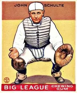 1933 Goudey (R319) #186 John Schulte