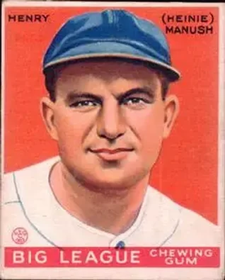 1933 Goudey (R319) #187 Heinie Manush