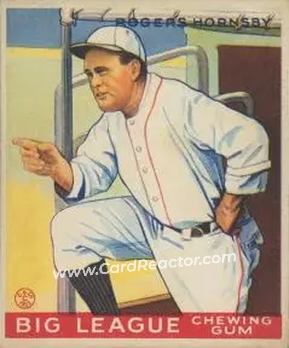 1933 Goudey (R319) #188 Rogers Hornsby