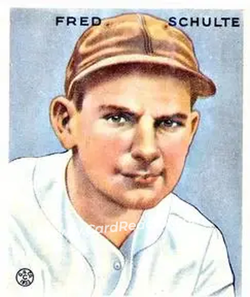 1933 Goudey (R319) #190 Fred Schulte