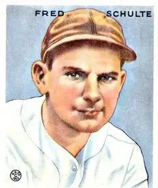 1933 Goudey (R319) #190 Fred Schulte