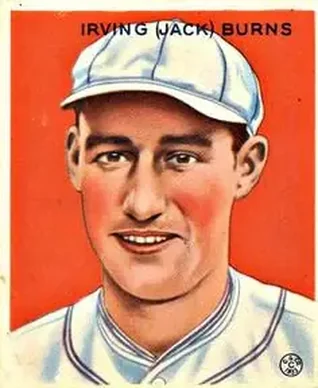 1933 Goudey (R319) #198 Irving “Jack” Burns