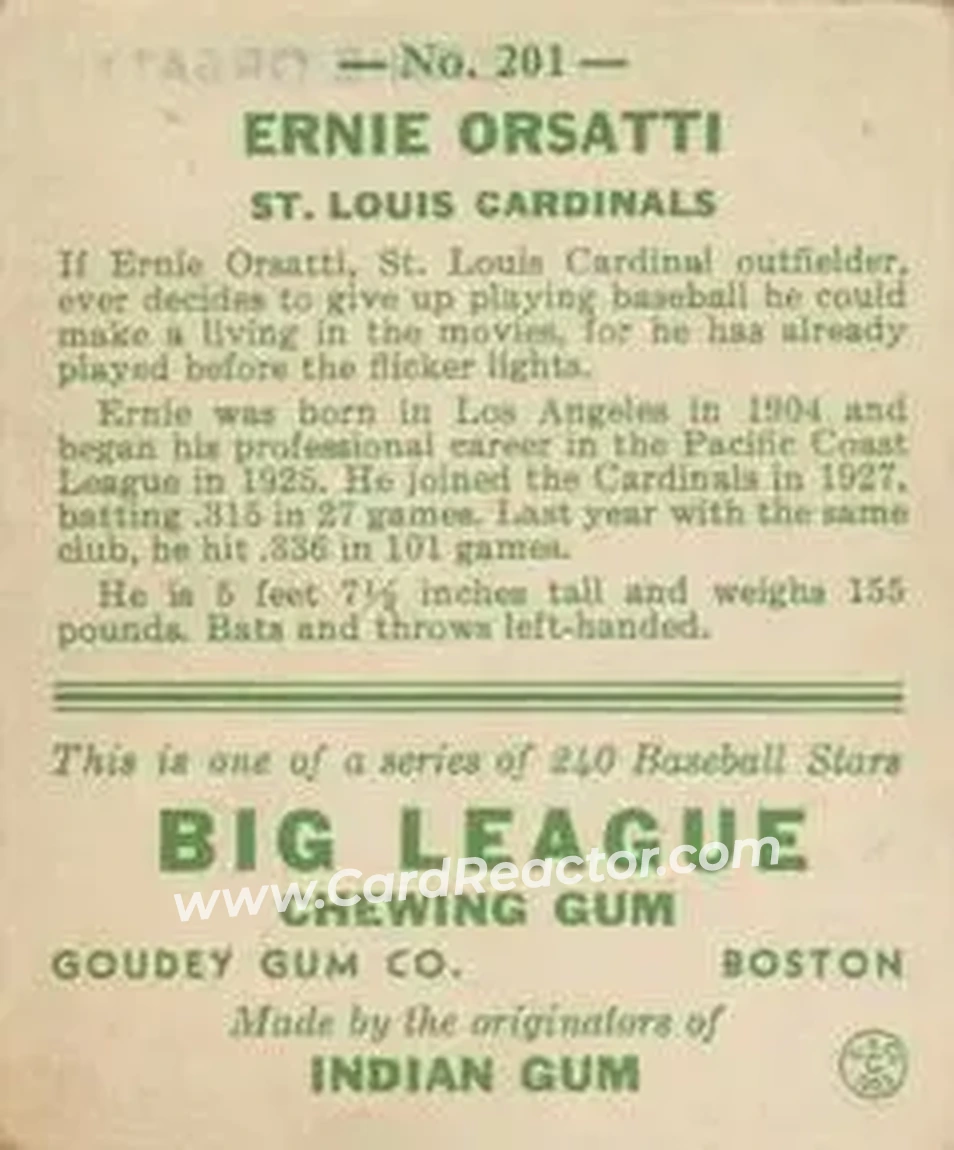 Back of Ernie Orsatti