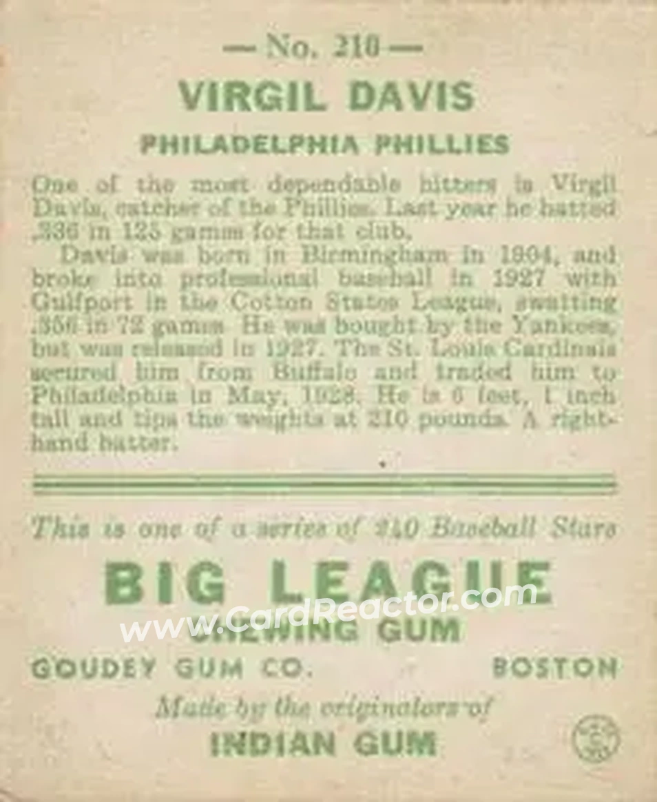 Back of Virgil Davis