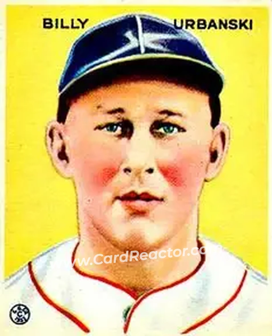 1933 Goudey (R319) #212 Billy Urbanski