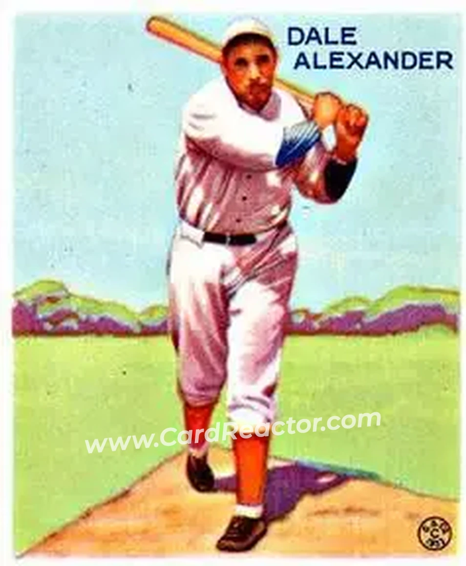 1933 Goudey (R319) #221 Dale Alexander