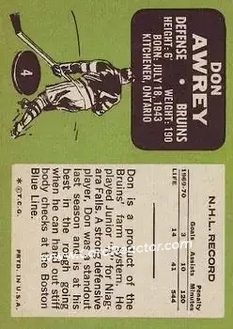 Back of Don Awrey