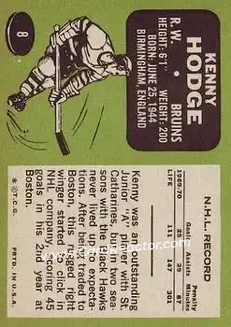 Back of Kenny Hodge