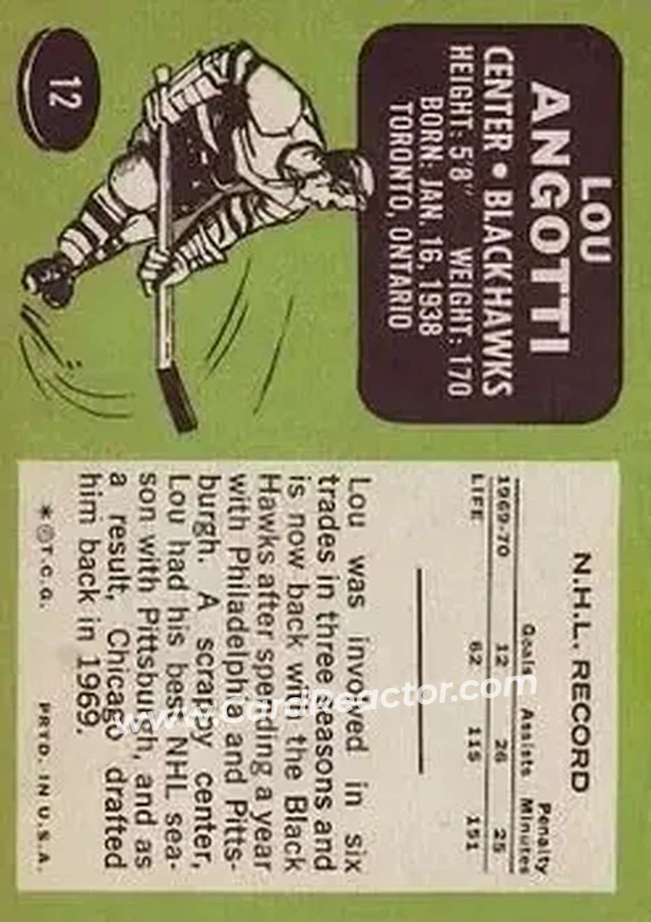 Back of Lou Angotti