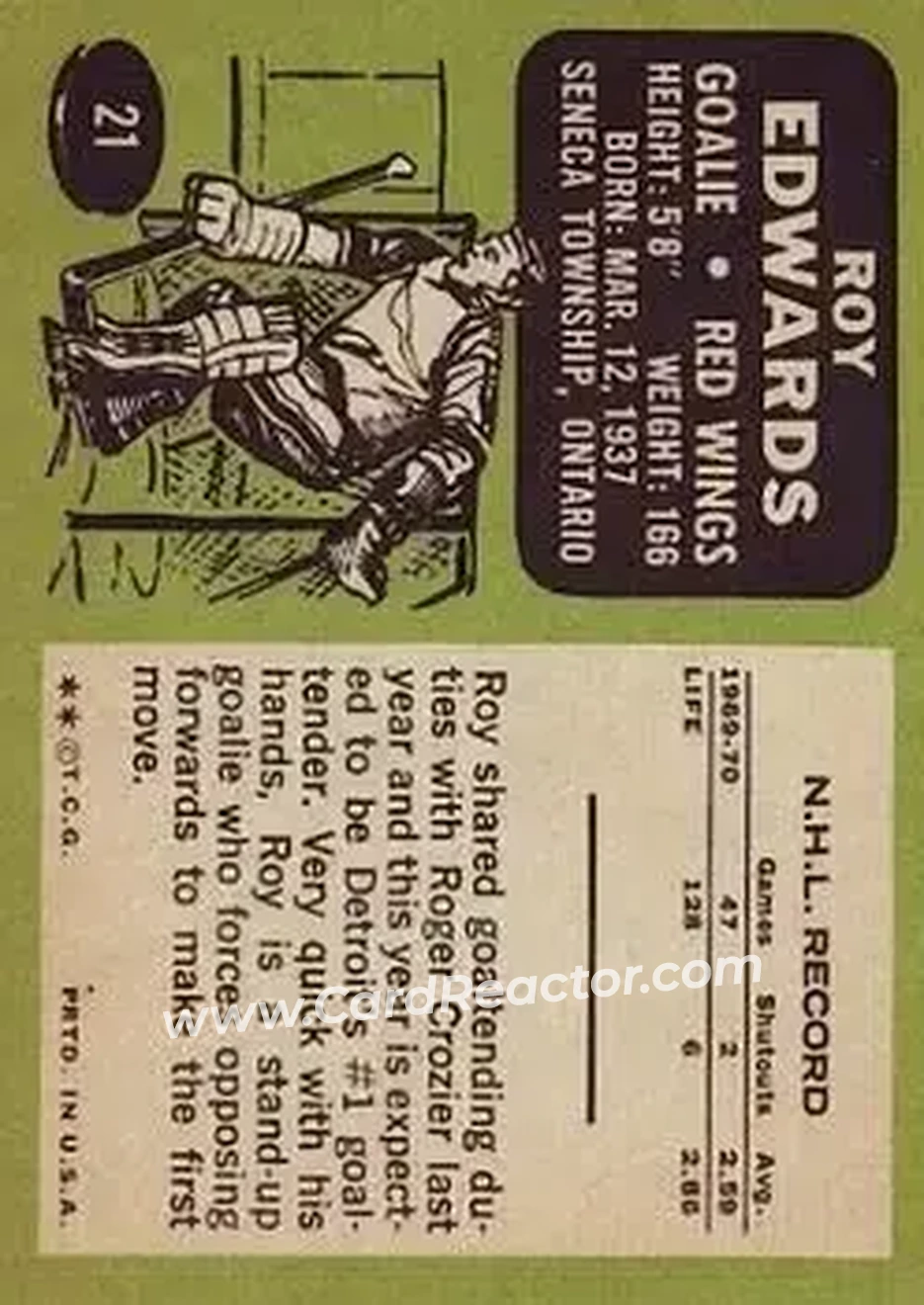 Back of Roy Edwards