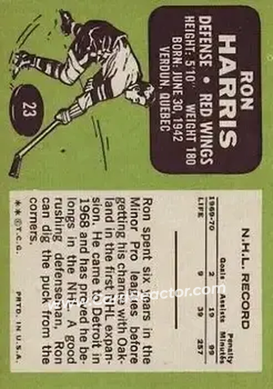 Back of Ron Harris